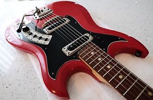 Vintage 1960's Hagstrom HII (H2) Made in Sweden Guitar, Slim "King's Neck"