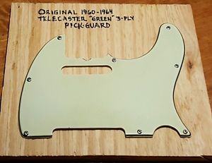 Real vintage original early 1960’s Fender Telecaster “green” pickguard!