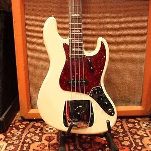 Vintage 1966 Fender Jazz Bass Custom Colour Olympic White Original Guitar w/OHSC