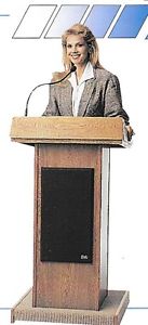 Anchor Audio Admiral podium lectern w/ casters and shock mount for gooseneck mic