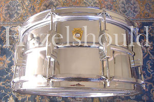 SOUNDFILE! Vintage Ludwig PRE-Serial COB CHROME OVER BRASS SUPRAPHONIC 6.5"x14"!
