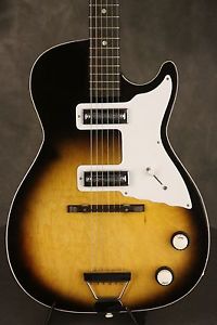 original 1960's Harmony STRATOTONE H-46 2-pickups + stacked knobs