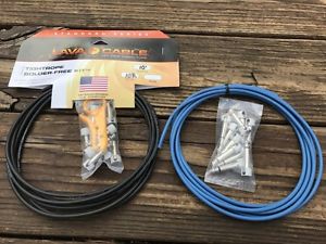 LAVA Solder-Free XL Pedalboard Kit 20ft Cable 20 RA V2 Plugs - BLUE & BLACK