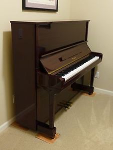 BERGMANN UPRIGHT GRAND PIANO WITH HIGH GLOSS CHERRY FINISH