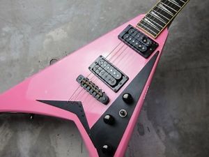 Jackson USA RRV Randy Rhoads Flying V Model Iridescent Pink 1985 San Used
