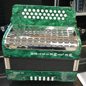 Weltmeister Corina III Button Accordion - GCF - Green Marble