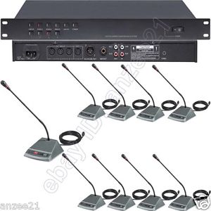 25 Desktop Wired Conference Meeting Microphone System 1 Chairman 24 Delegate Mic