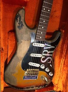 SRV Stratocaster #1 Axetremecreations W/ G&G Case Authentic Reproduction.