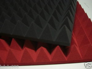 65m² PANNEAUX ACOUSTIQUES systèmes pyramidaux 6 cm. studio conférences sel TV