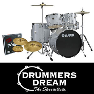 Yamaha Gigmaker 5Pce Rock Drum Kit, PST3 Cymbals & Hardware - Silver Glitter
