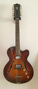 1960's Hofner-built Gagliano-branded electric hollow body 12-string guitar