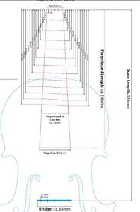 Higher rib 5 string viola 18" inlaid slant frets,big resonant sound #11610
