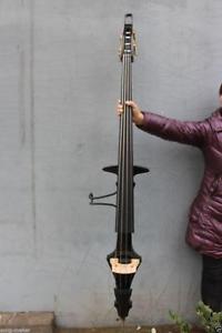 New 3/4 Electric Parted Upright Double Bass Finish silent Solid wood Black