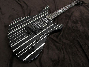 SCHECTER Synyster Custom Gloss Black With Silver Pin Stripes AD-A7X-SS-CTM