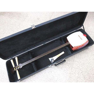 Luxury Shamisen Musical Instrument w / Hard Case from Tokyo JAPAN