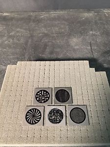 Lot 4 x Varilite VL 1000 AS Glass Gobos (5) piece set