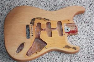 1972 1973 Fender Stratocaster guitar body natural LIGHT 3 lb 14 oz