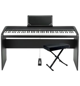 Pack Korg B1 noir  - Piano numérique 88 notes + Stand + Banquette
