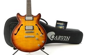 Carvin SH675 Semi-Hollow Double Cutaway Electric Guitar - Tobacco Burst w/Case