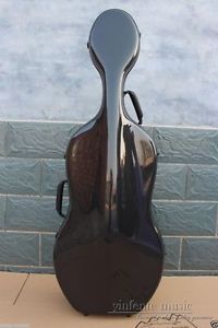 4/4 Cello Case Full size Black Color Cello Bag Carbon Fiber Strong 3.6kg Yinfent