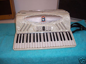 Pancordion Video 120 bass Accordion 5/2 reg. White accordian G Cond Custom built