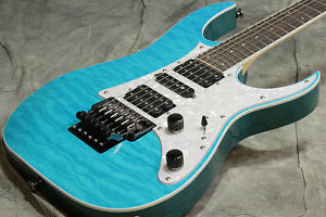 Ibanez Electric Guitar Prestage RG2750Q Transparent Aqua Blue Made in JAPAN NEW