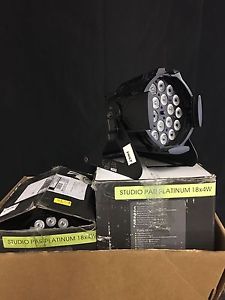 Lot 3 x Ignition Studio Par Platinum Black RGB Warm White.