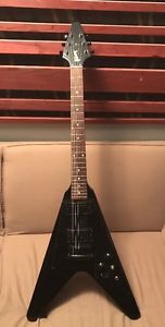 2006 USA Gibson Flying V Electric Guitar All Black Metal Custom
