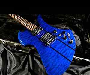 B.C.Rich USA CustomShop Mockingbird Deluxe Trans Blue Electric Guitar Excellect