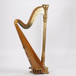 Antique Lyon & Healy Style 22 pedal harp with black wood case and origi... Lot 4