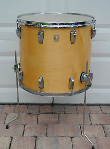 1990's LUDWIG 18" CLASSIC NATURAL MAPLE BONHAM FLOOR TOM for YOUR DRUM SET! V487