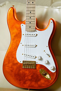 Fender Eric Clapton Stratocaster Upgraded w/ 23k Gold Leaf Candy Tangerine Body