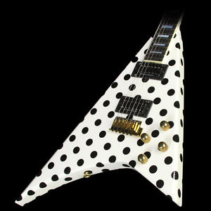 Jackson Custom Shop Exclusive Randy Rhoads RR 1.5 Guitar White Black Polka Dots