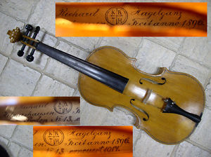 Violin Richard Helmershausen Hagelganz Fecit Anno 1896 Boden 13 erneuert ANTIQUE