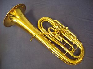 EXCELLENT! VINTAGE KING U.S.A. 4 VALVE EUPHONIUM/BARITONE HORN + BACH 11 MPIECE