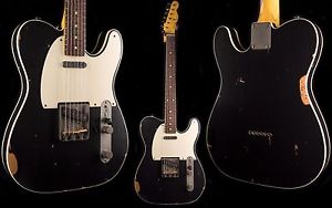 Nash Guitars T-63 BLACK Double Bound Telecaster TC63 Guitar - Medium Aging