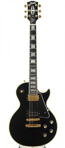 Gibson USA Les Paul Custom Ebony  w/hard case Free shipping From JAPAN #U948