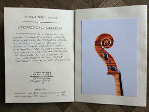 Violin Mario Gadda, MANTOVA 1986, Gaetano Gadda model, CERTIFICATE, italian old