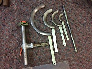 Bohm Tools Sickle-Shaped Bell Irons for Brass Instrument Dent Removal w/ Holder