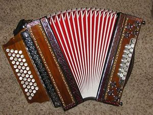 New Quality Slovenian 4 Row Diatonic Button Box Accordion Harmonika G-C-F-Bb