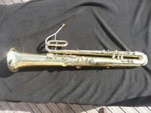 RARE OLD FRENCH Bb ANONYMOUS OPHICLEIDE made around 1850! 9 KEYS
