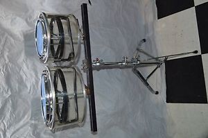 VINTAGE REMO ROTO TOMS  6”  and 8'' with projection shells AND STAND