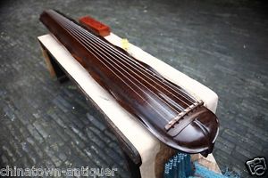 48" Professional Guqin Chinese 7-stringed zither instrument Plantain-leaf #4072