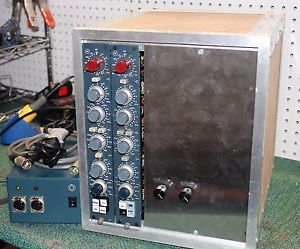 2 Vintage Neve 1081 Modules Preamp and EQs Racked With Power