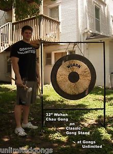 32" Wuhan Chau Gong on Rambo Rimbaud Stand with Mallet