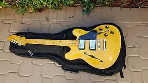 Fender Starcaster Semi-Hollowbody Electric Guitar Natural with Deluxe Bag!!