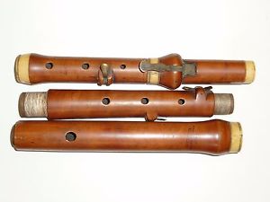 Beautiful Antique 19th Cent Boxwood Flute GOLDING COVENT GARDEN LONDON 4 Keys