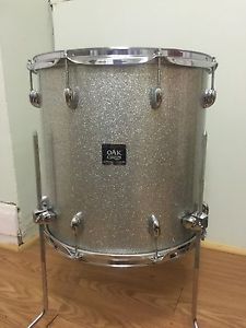 YAMAHA OAK CUSTOM 16 X 16 SILVER SPARKLE FLOOR TOM Japan NICE