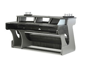 Zaor Miza X2 | Studio Workstation Desk Built-in Speaker Stands | Titanium Wenge