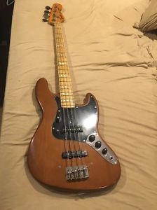 Vintage 1974 Fender Jazz Bass J Bass Mocha 4 Bolt .  All Original